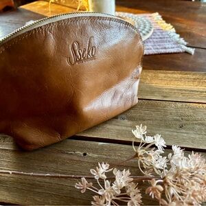 Sseko Tan Leather Clutch